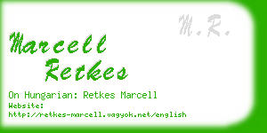 marcell retkes business card